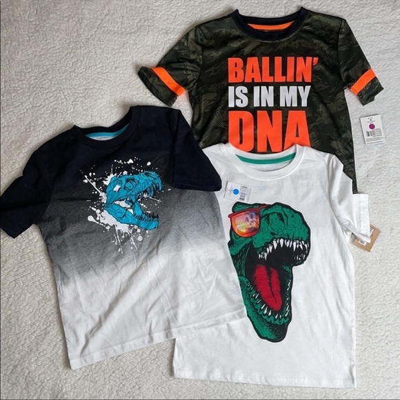Balling in my DNA Camo Shirt Dinosaur shirts Lot New with Tags Get All 3 New - Picture 2 of 9